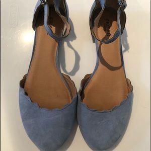 Crown Vintage Suede Blue Flats SZ 10